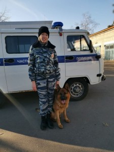 В Иркутской области служебно-разыскная собака Лорд привела полицейских к подъезду подозреваемых в грабеже
